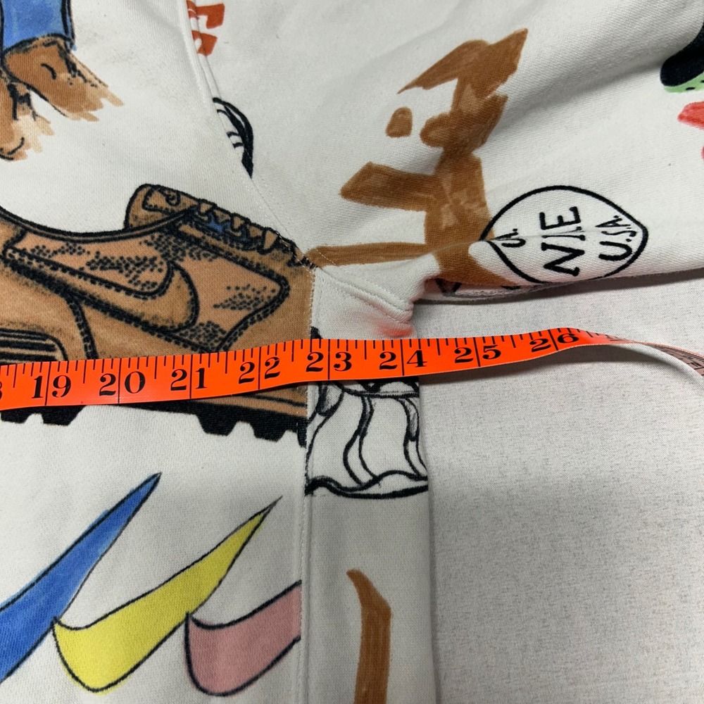 Nike Sportswear Club Sketched Graphic Hoodie Cream FV1921-133 Mens Large - Picture 9 of 11